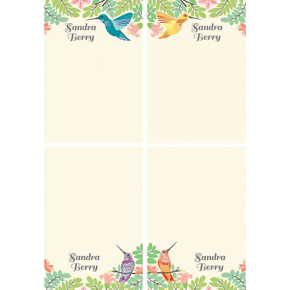 Hummingbirds Personalized Notepad Set