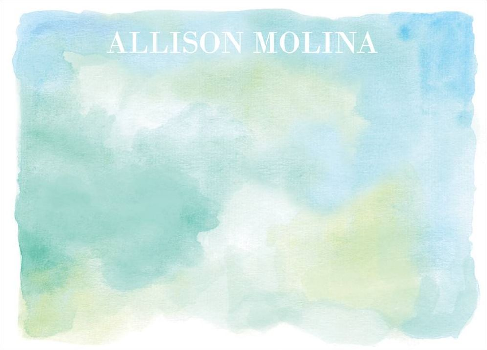 Watercolor Cool A6 Stationery