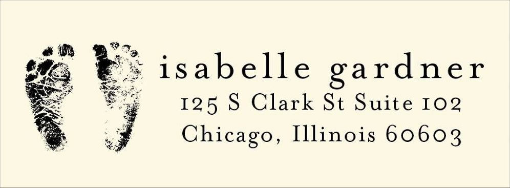 Footprints Return Address Label