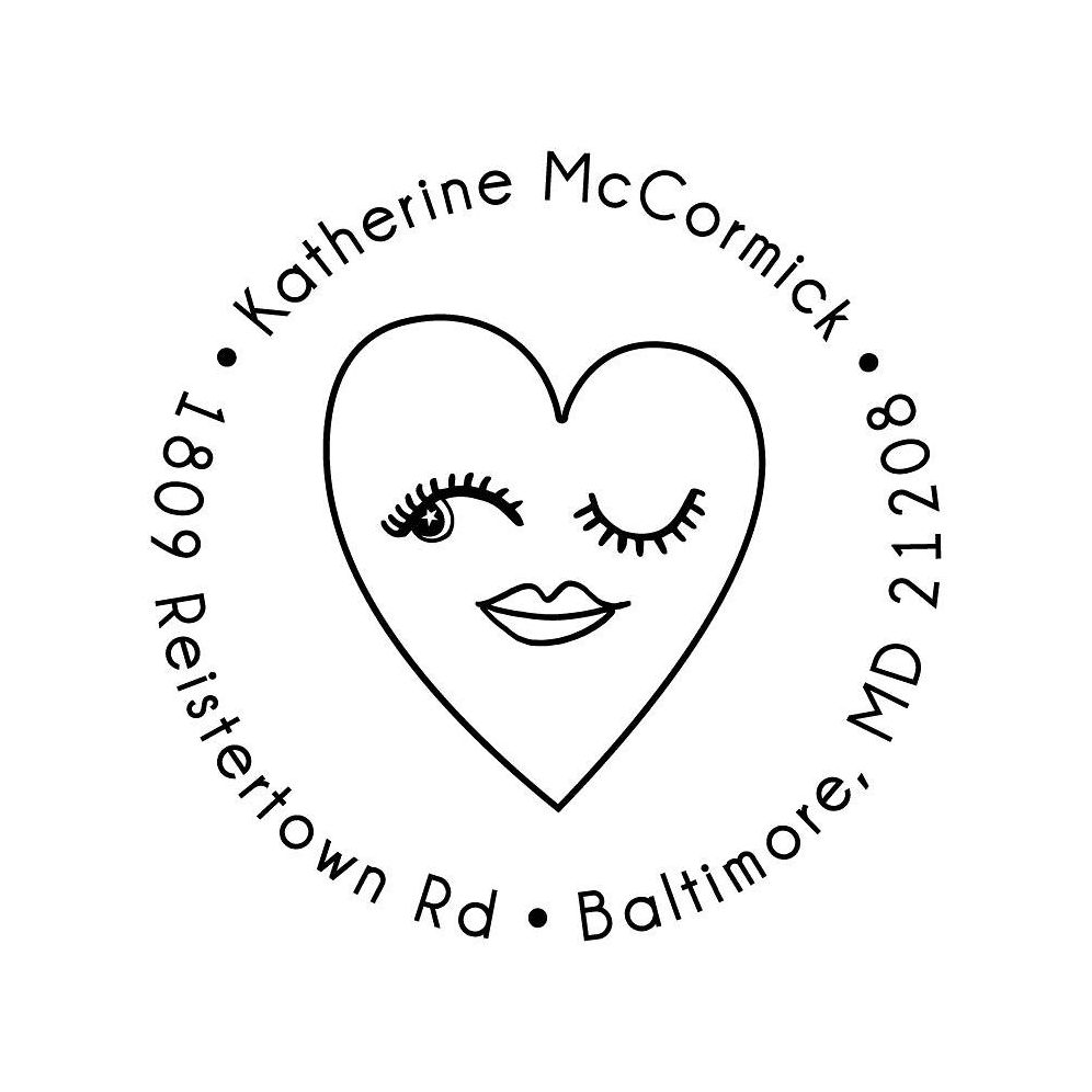 Heart Face Custom Stamp and Stamp Tool