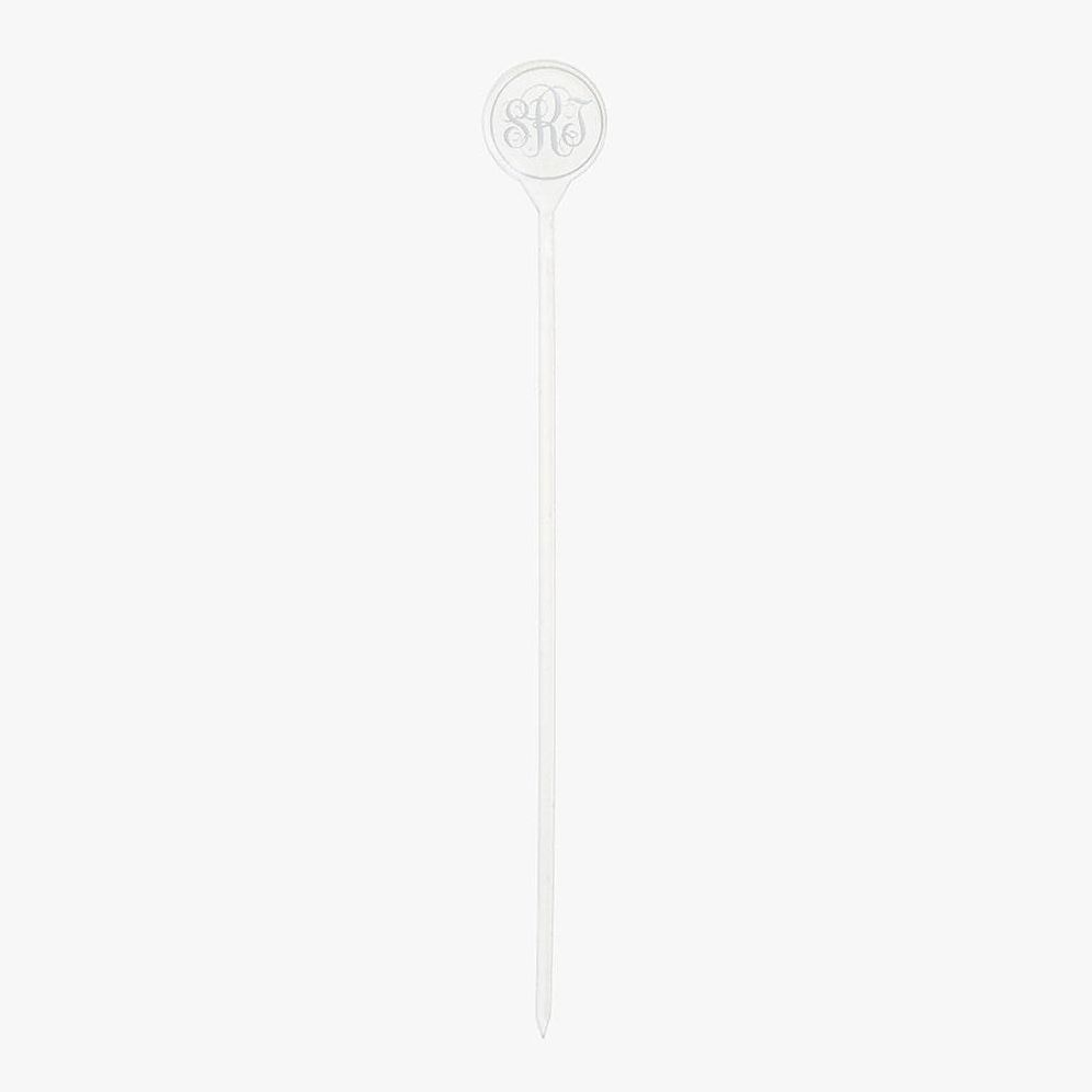 Clear Engraved Monogram Skewers