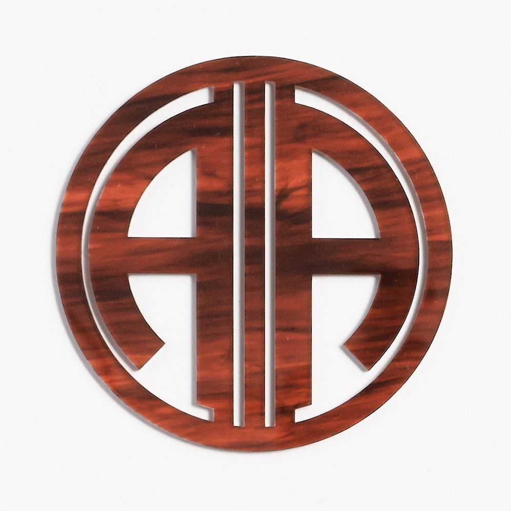 Brown Tortoise Laser Cut Monogram Coasters