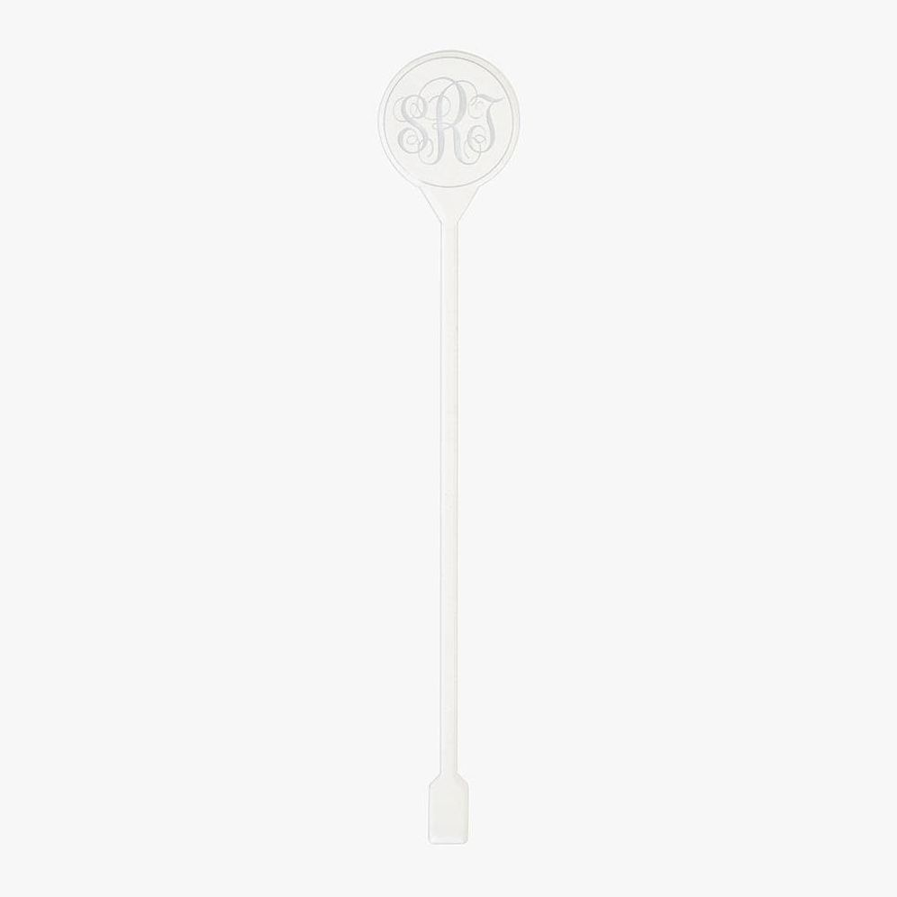 Clear Engraved Monogram Stirrers