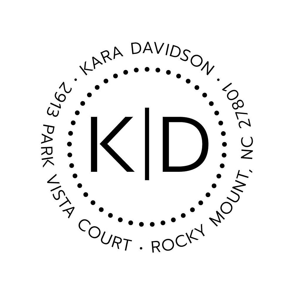 Double Monogram Custom Stamp and Stamp Tool