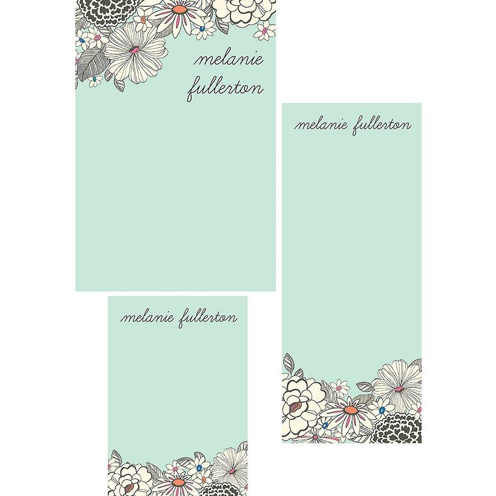 Sketch Flower Mixed Personalized Notepads
