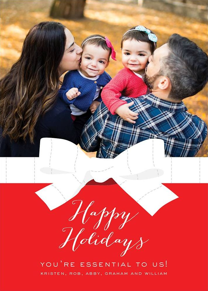 TP Bow Holiday Photo Card