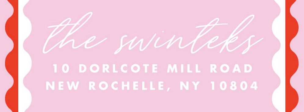 Retro Ric Rac Holiday Return Address Label