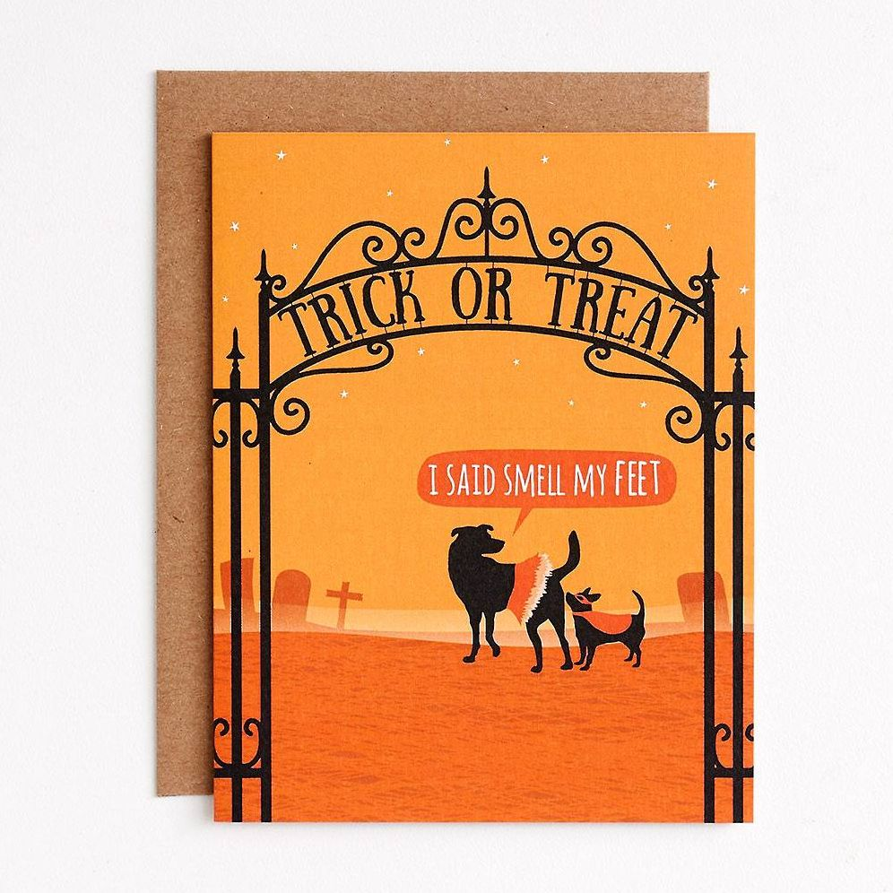 Smell My Feet Halloween Card