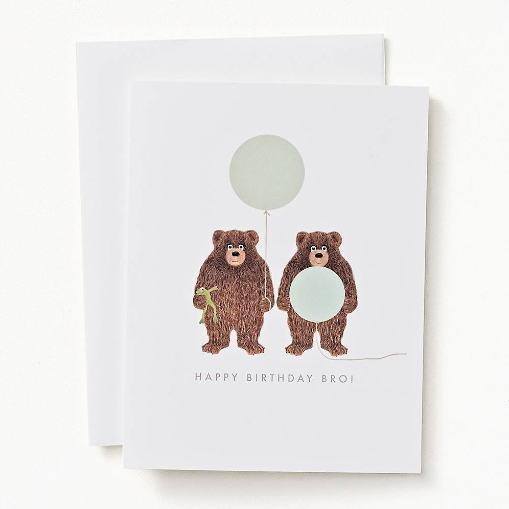 Husband Birthday Card - Bear, Hare & Mouse Illustrated Wildlife Greeting Card