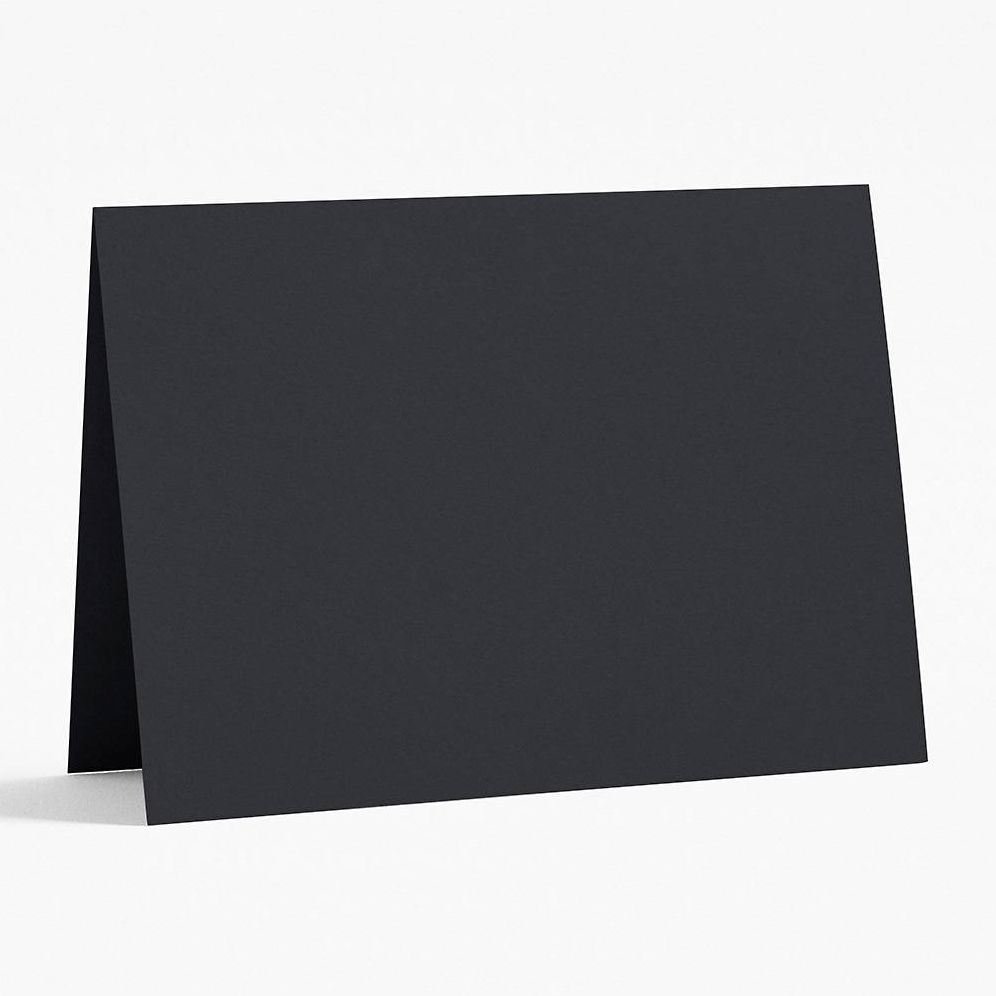 A6 Black Folded Cards