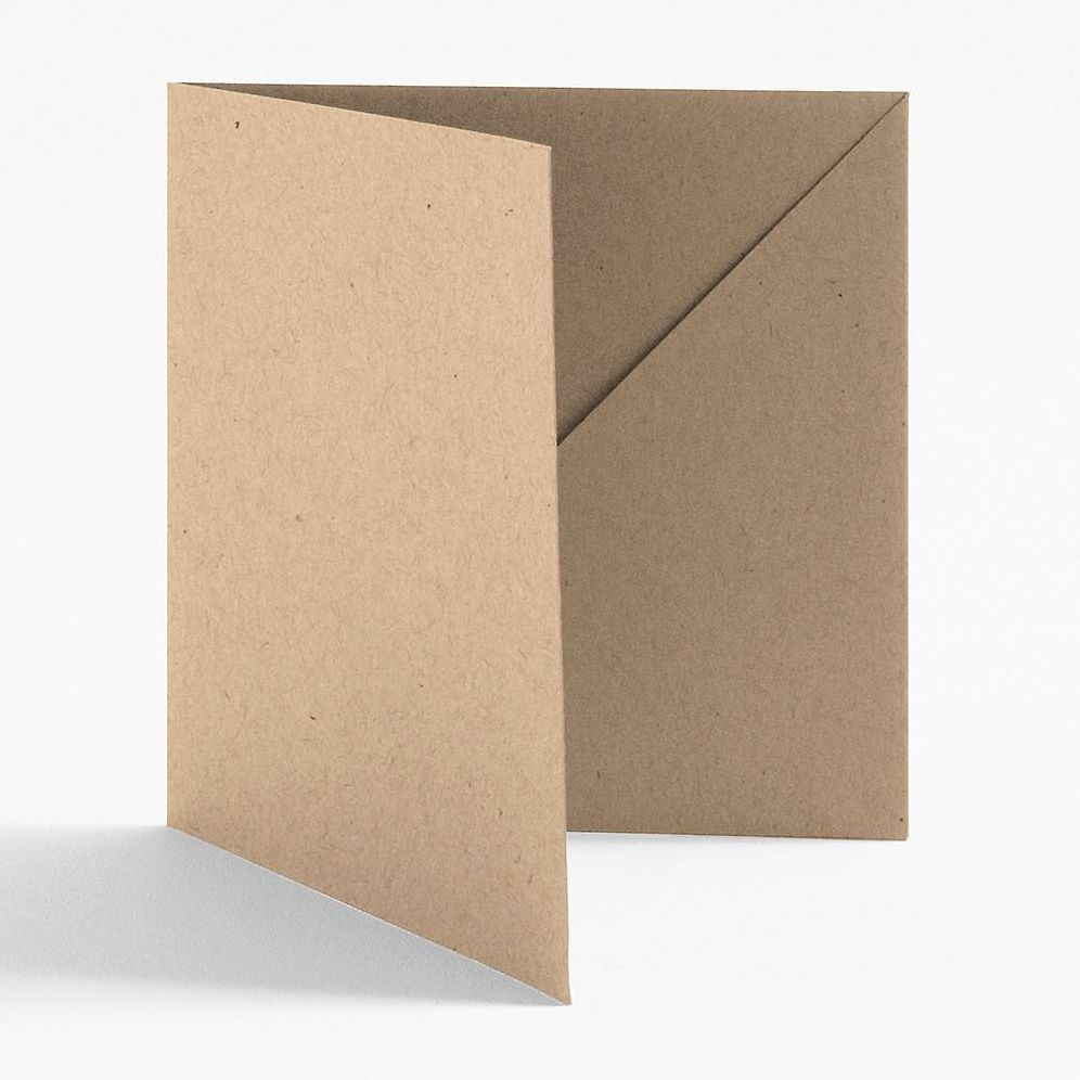 5.5" Square Paper Bag Diagonal Folders