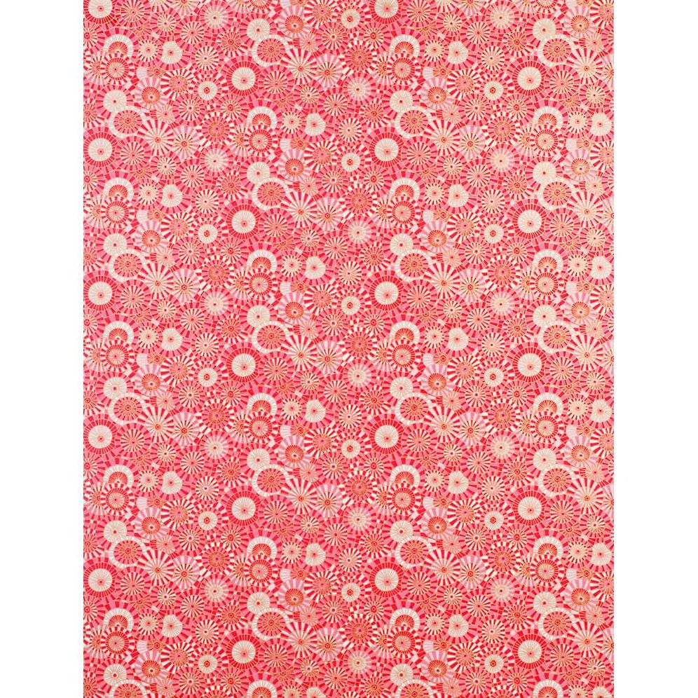 Pink, Red & White Circles on Handmade Paper