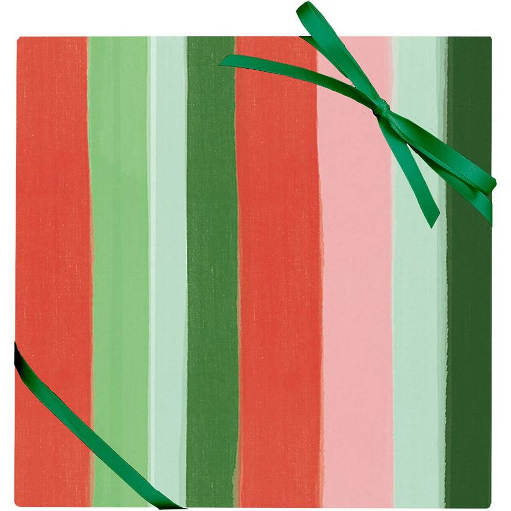 Holiday Festive Stripe Wrapping Paper