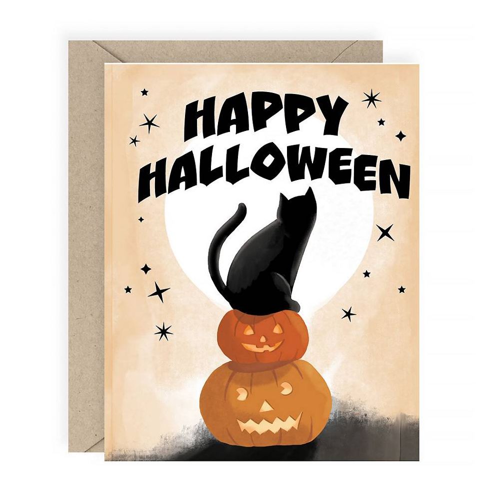 Vintage Cat Pumpkin Stationery Set