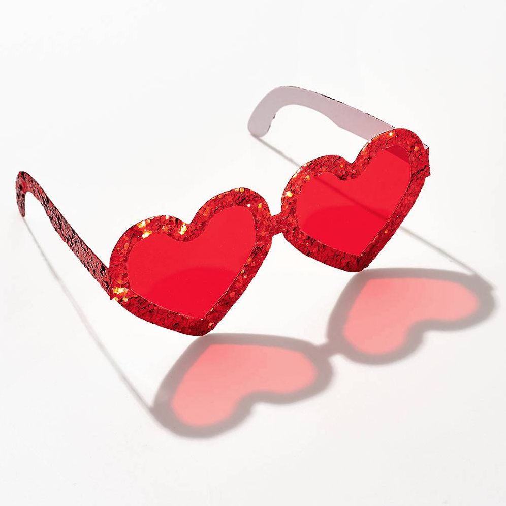 Glass Heart PREMIERE SCREENING グッズ Red Glitter Paper Heart Glasses | Paper Source
