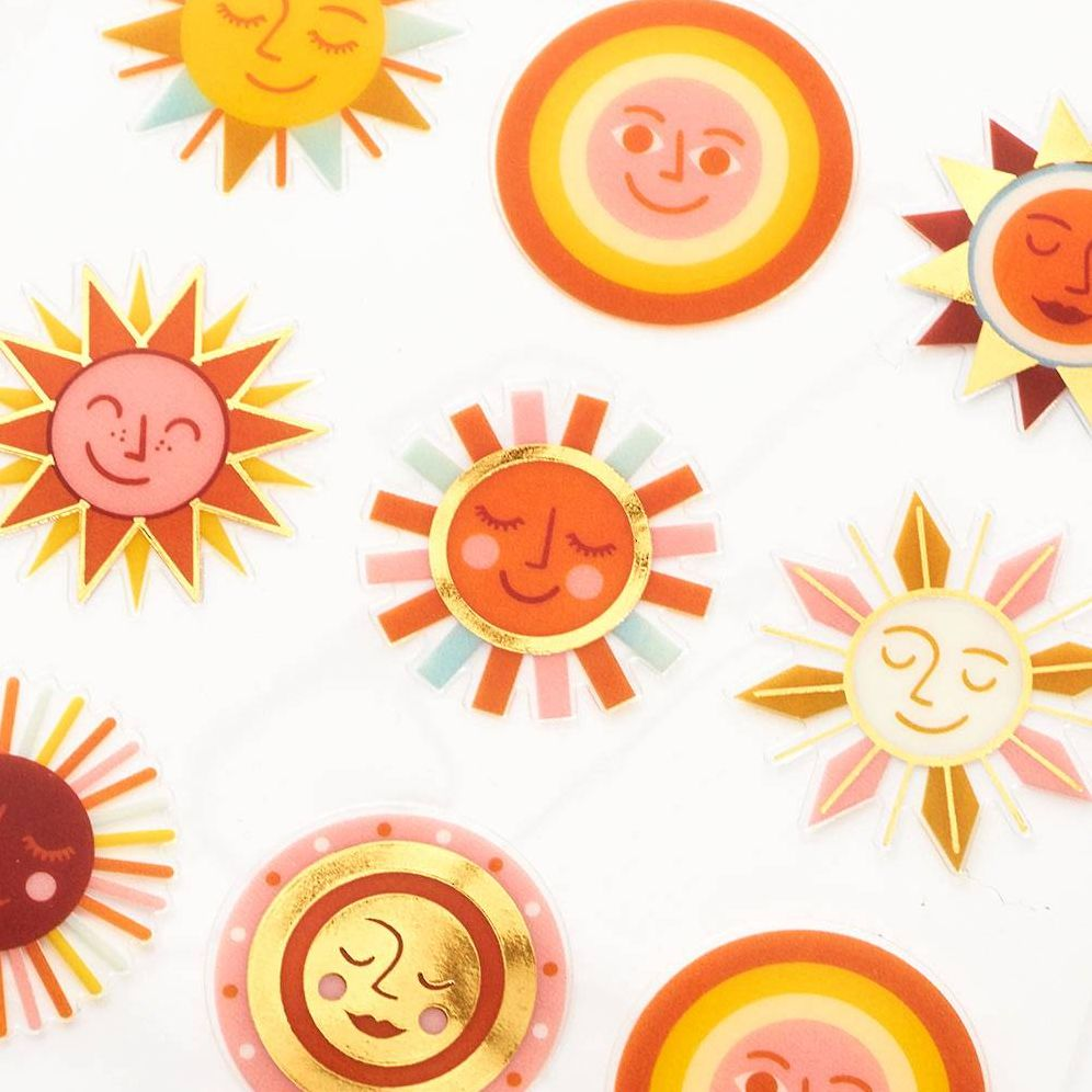 Retro Sun Stickers