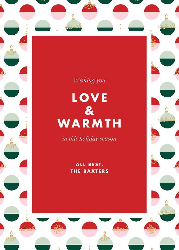 Dipped Ornaments Greeting Card