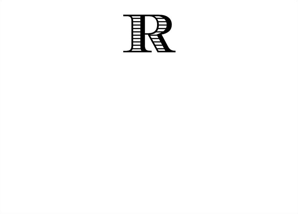 Currency Single Letter Monogram A6 Stationery