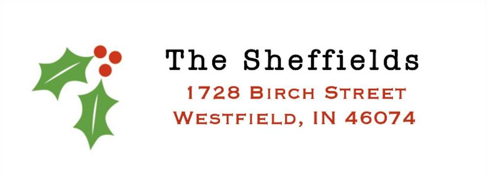 Holly Return Address Label