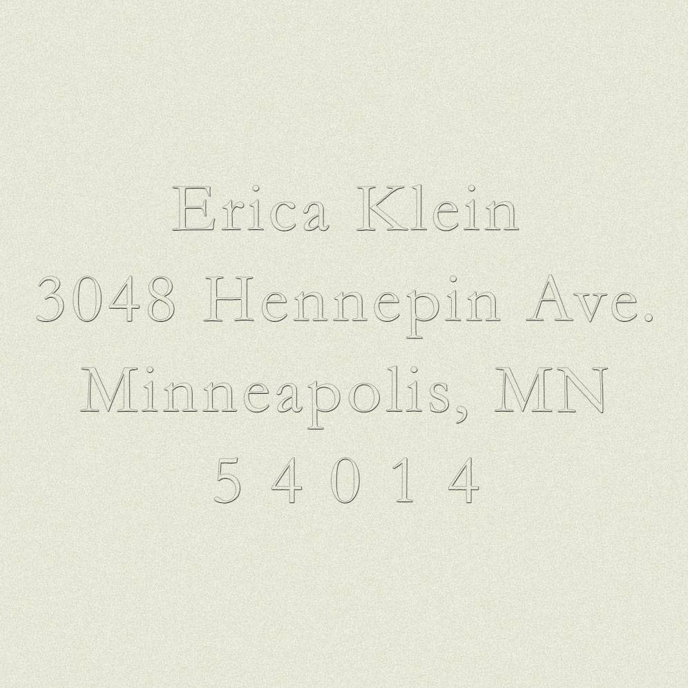 Garamond Custom Embosser Plate