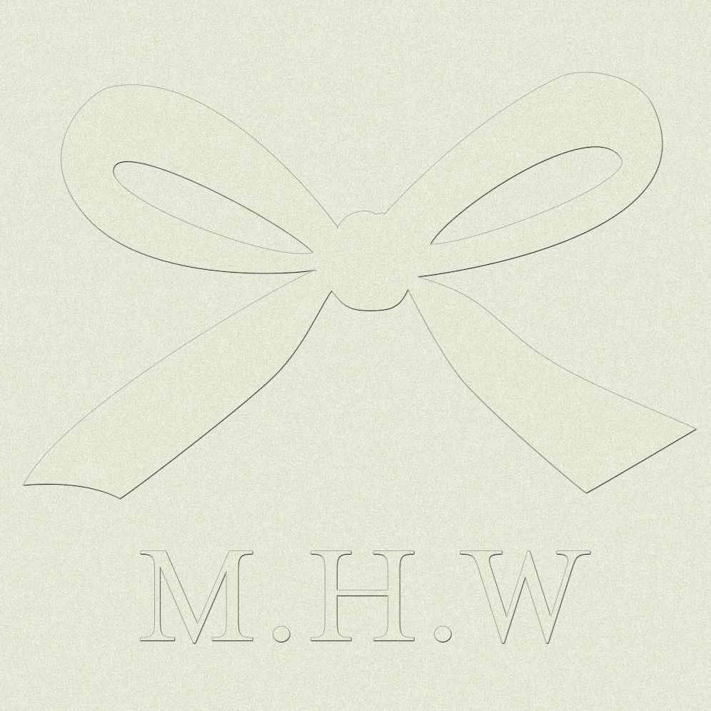 Monogram Bow Custom Embosser Plate