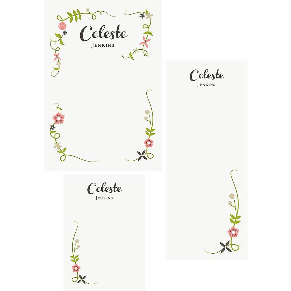 Le Jardin Mixed Personalized Notepads