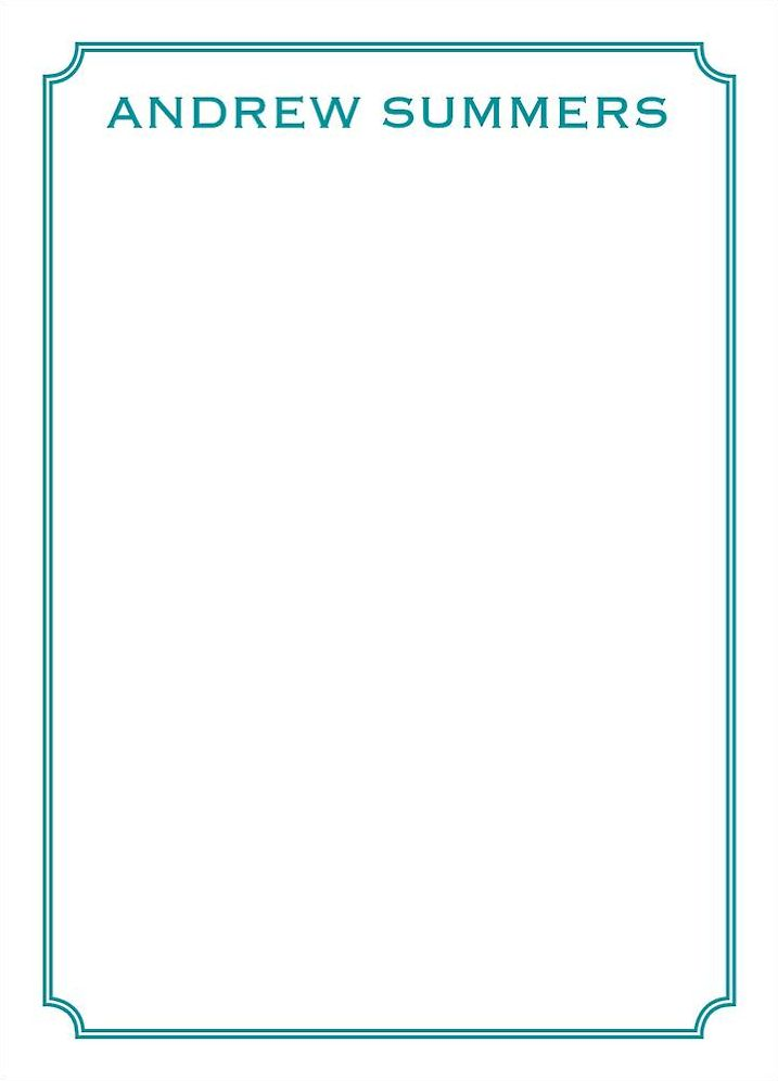 Corner Notch Border A6 Stationery
