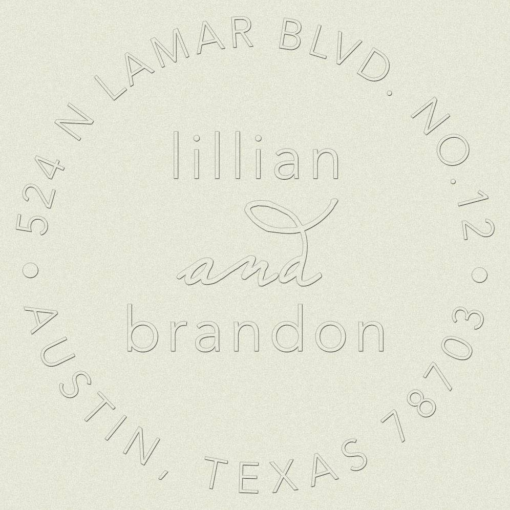 Harmony Script Custom Embosser Plate