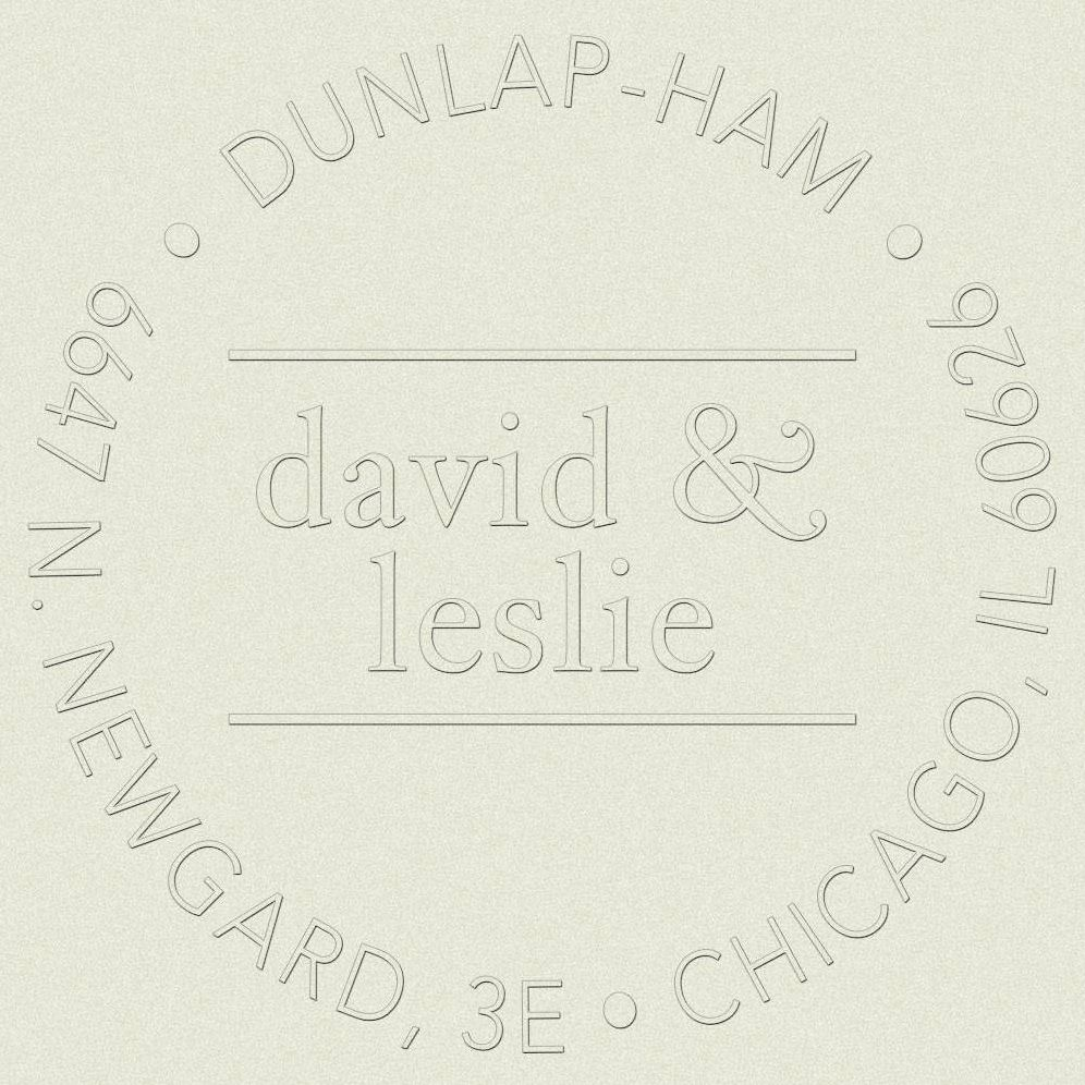 Circle Ampersand Custom Embosser Plate