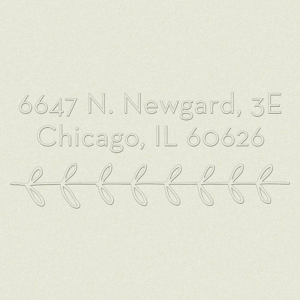 Vine Sans Surname Custom Embosser Plate