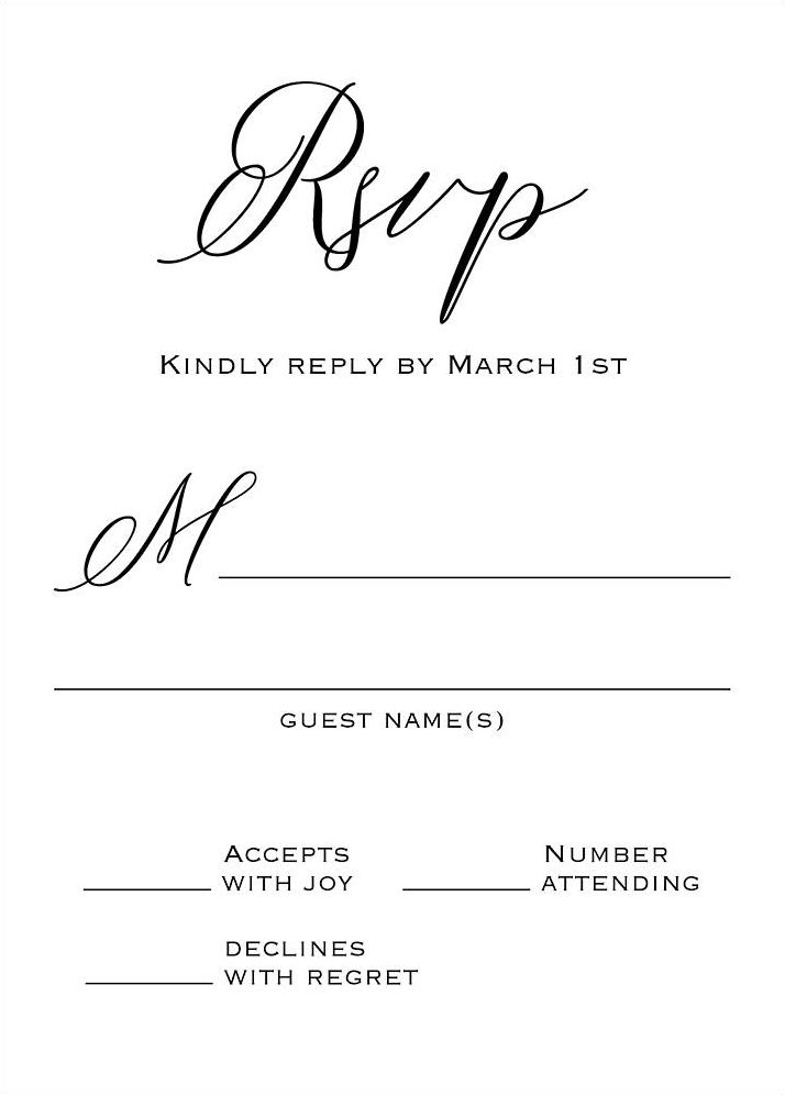 Champagne Response Card