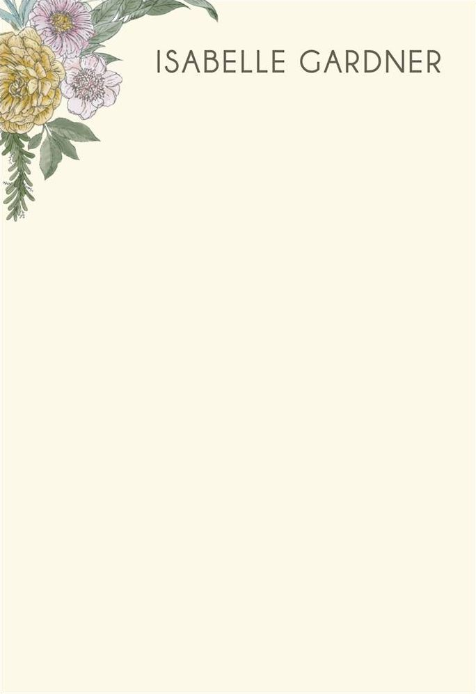 Colorful Linework Floral Personalized Notepad Set