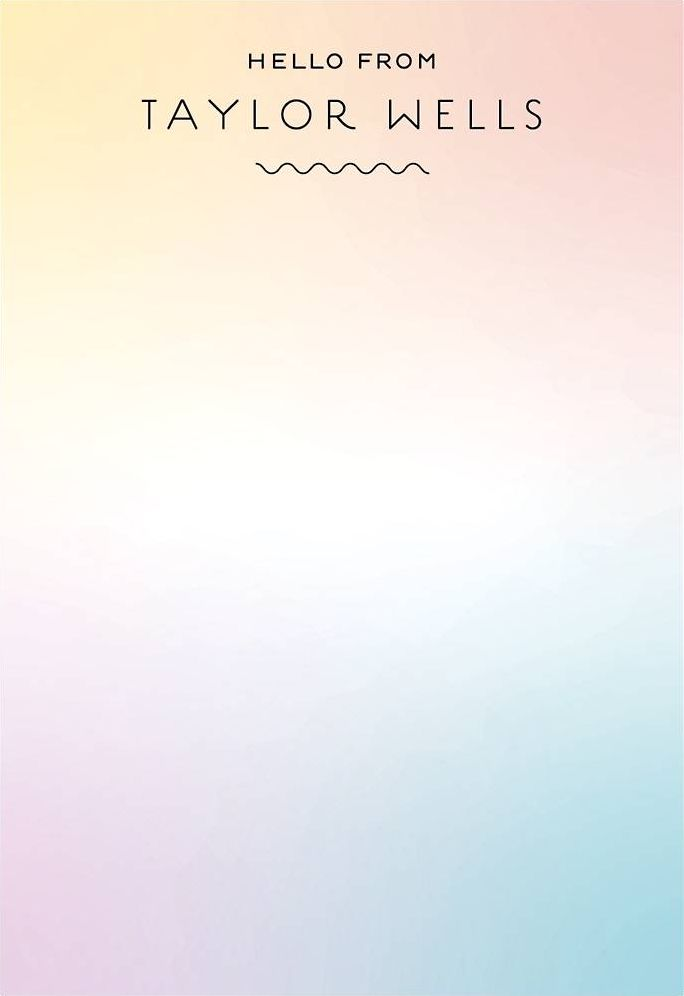 Hello Gradient Personalized Notepad Set