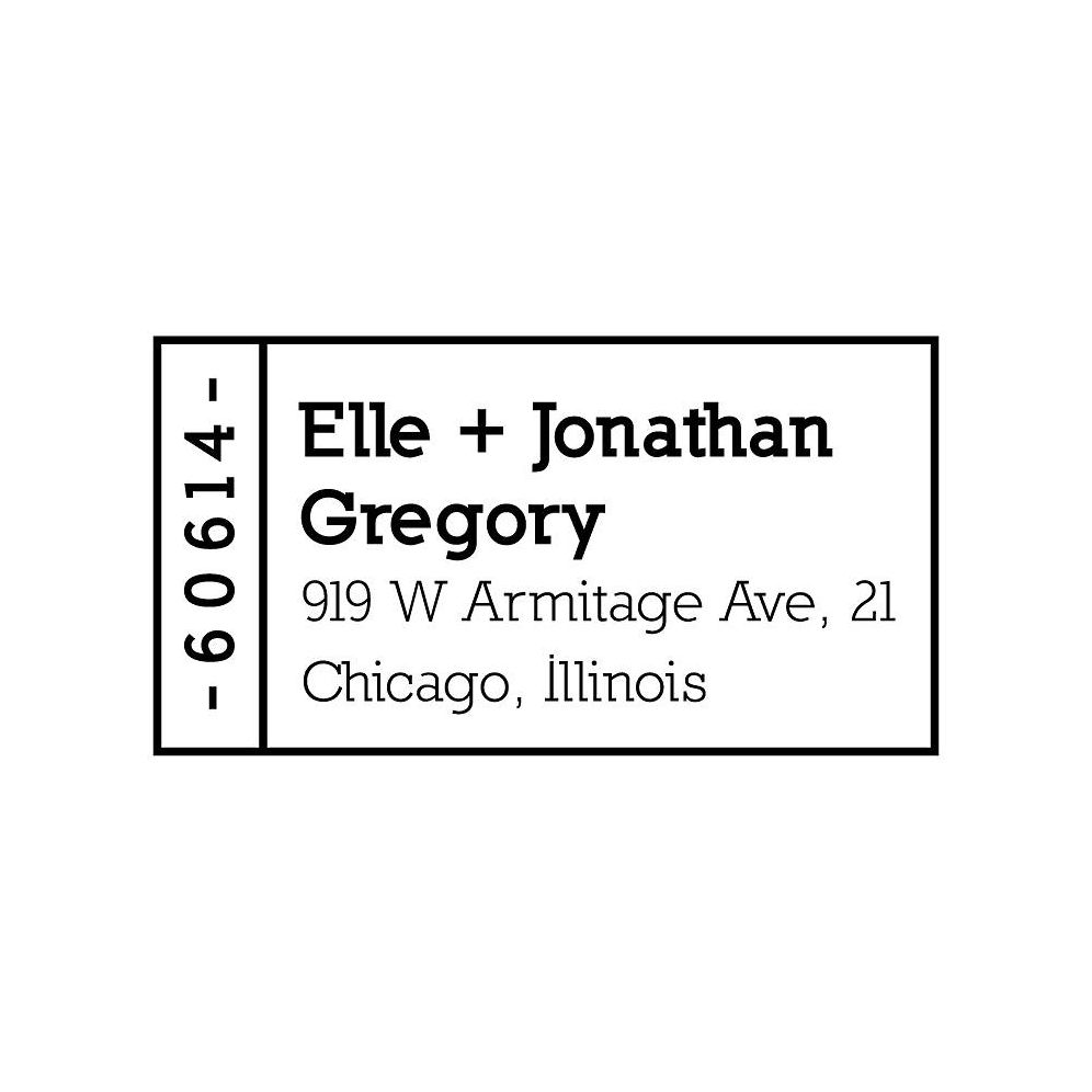 Mini Address Label Custom Stamp and Stamp Tool