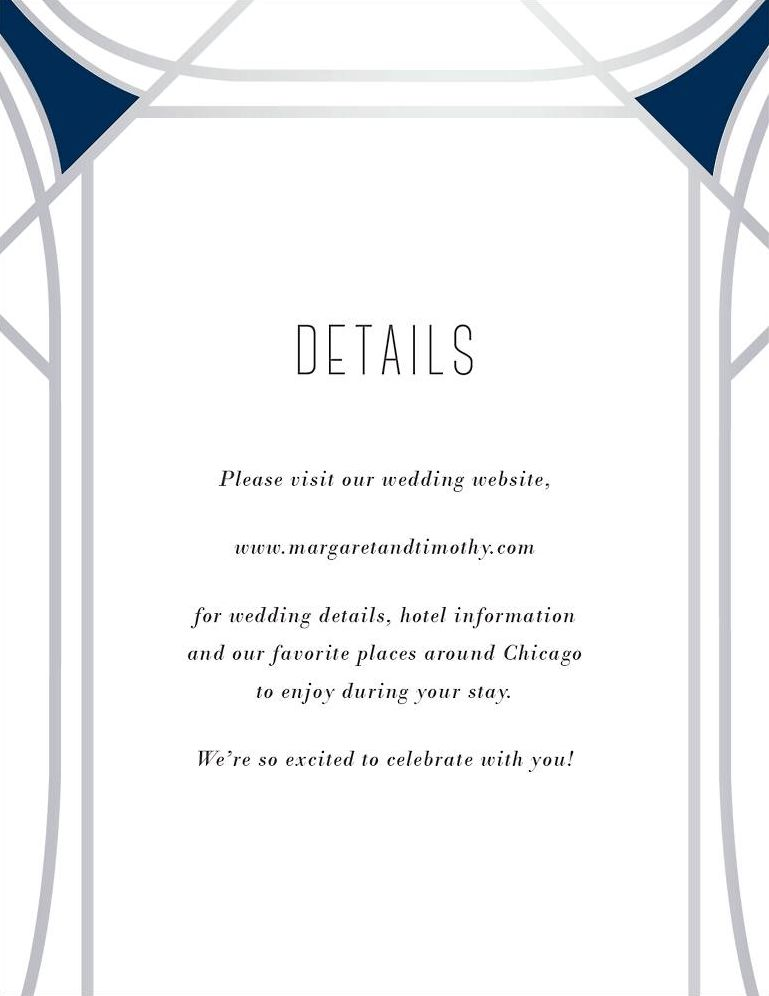 Faceted Gemstone Foil Stamped Information Card
