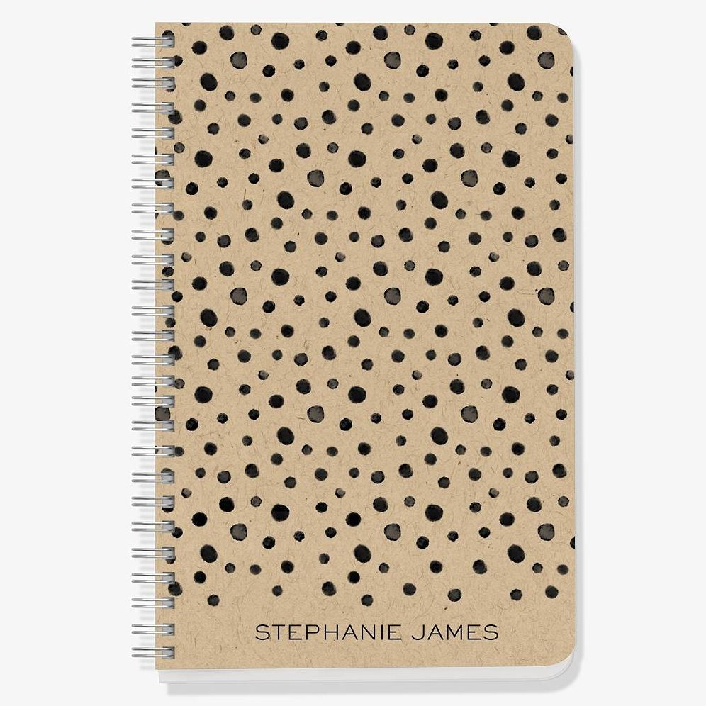 Black Dots on Kraft Custom Journal