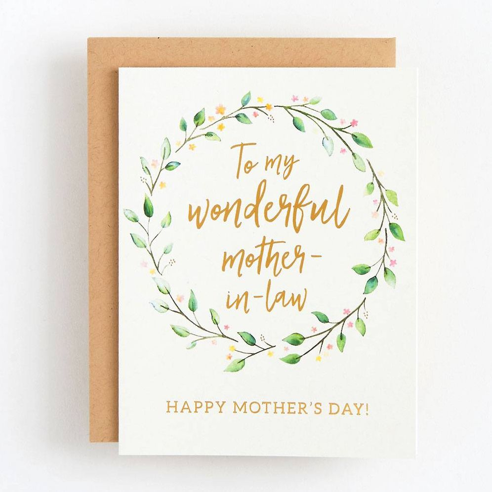 Mother-In-Law Wreath Mother's Day Card