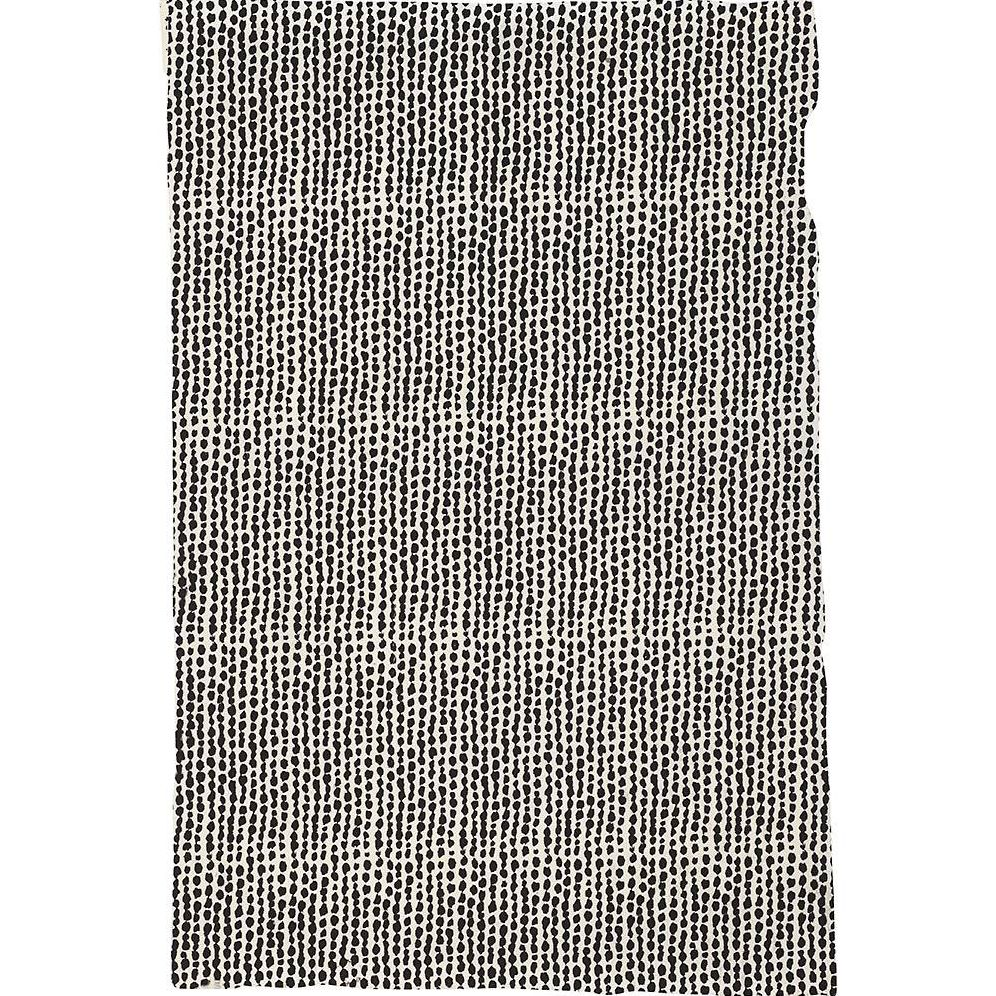 Black String Dot on Cream Handmade Paper