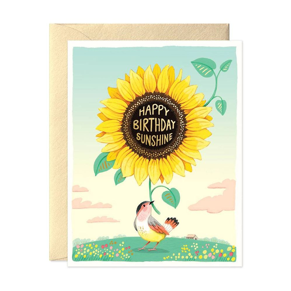 Sunshine Sunflower Birthday Card