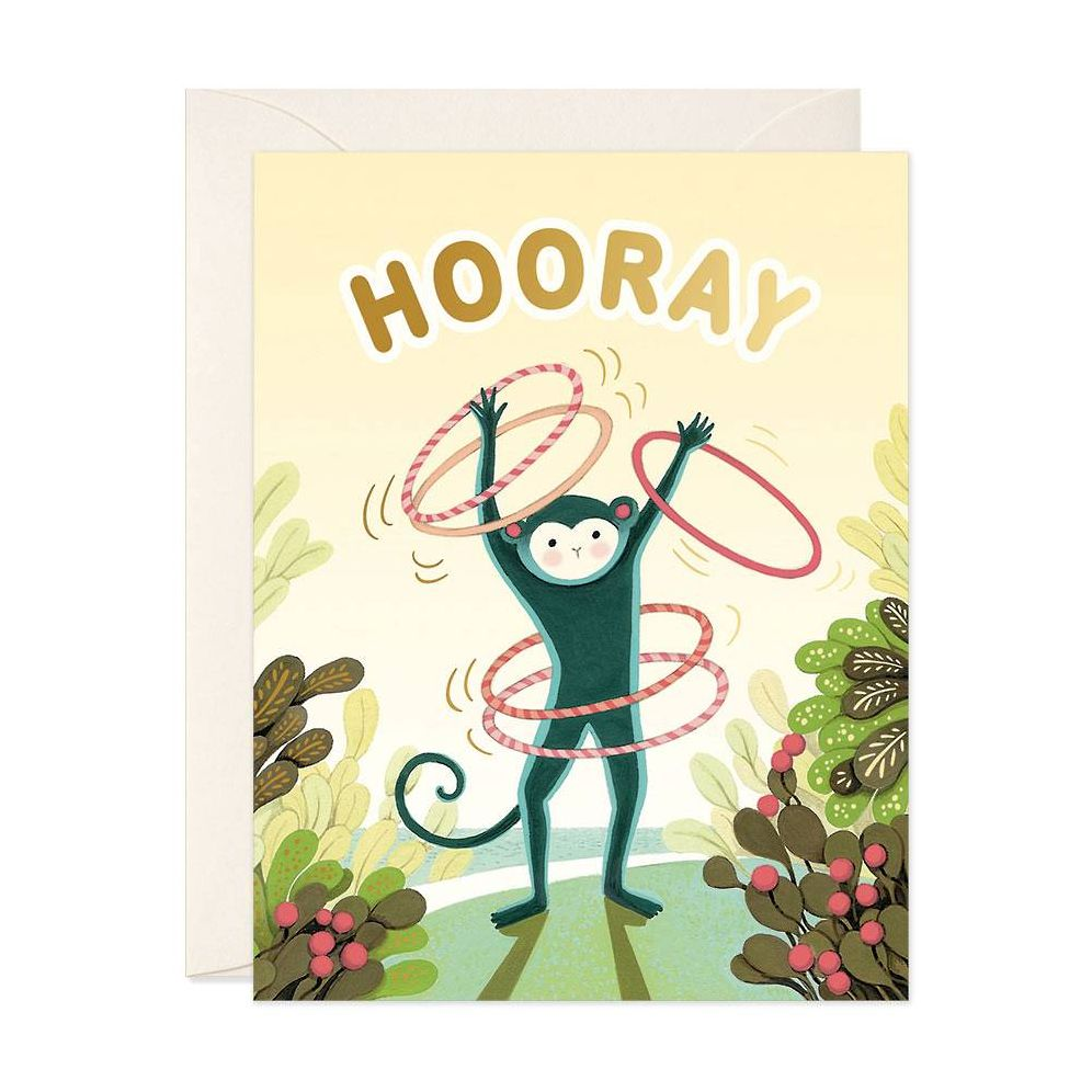Hooray Monkey Congratulations Card | Paper Source
