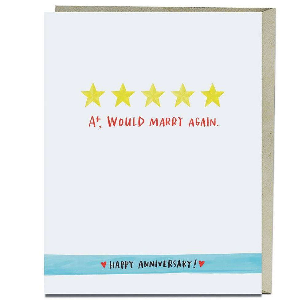 Five Stars Anniversary Card