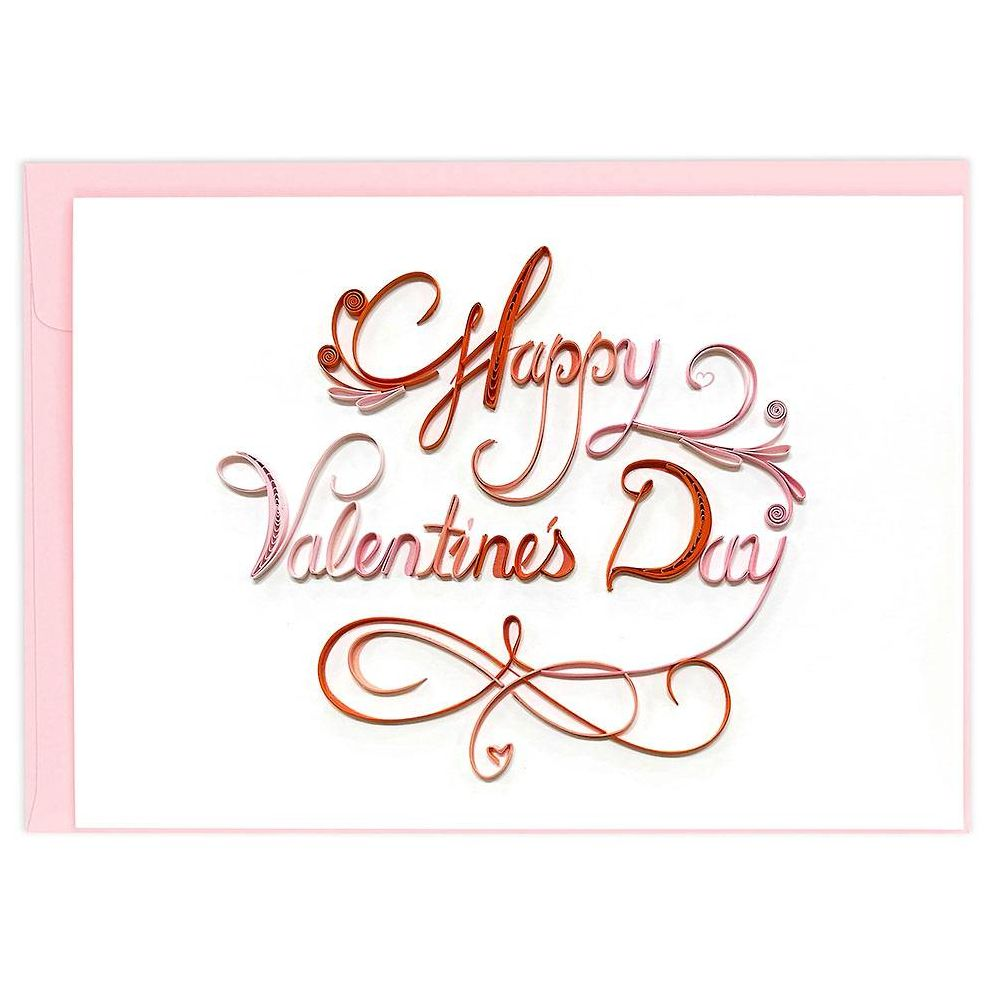 Quilling Script Valentine's Day Card