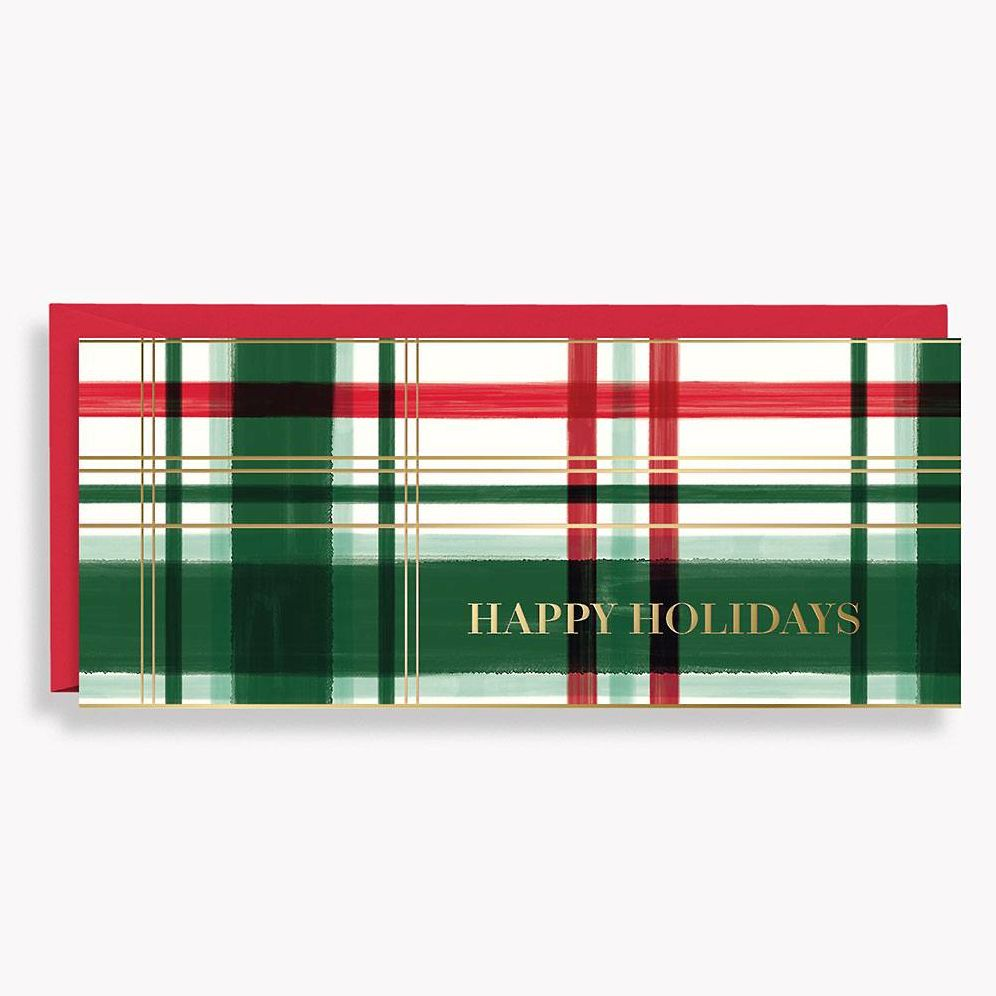 Holiday Card Set, Spruce Plaid main image 1