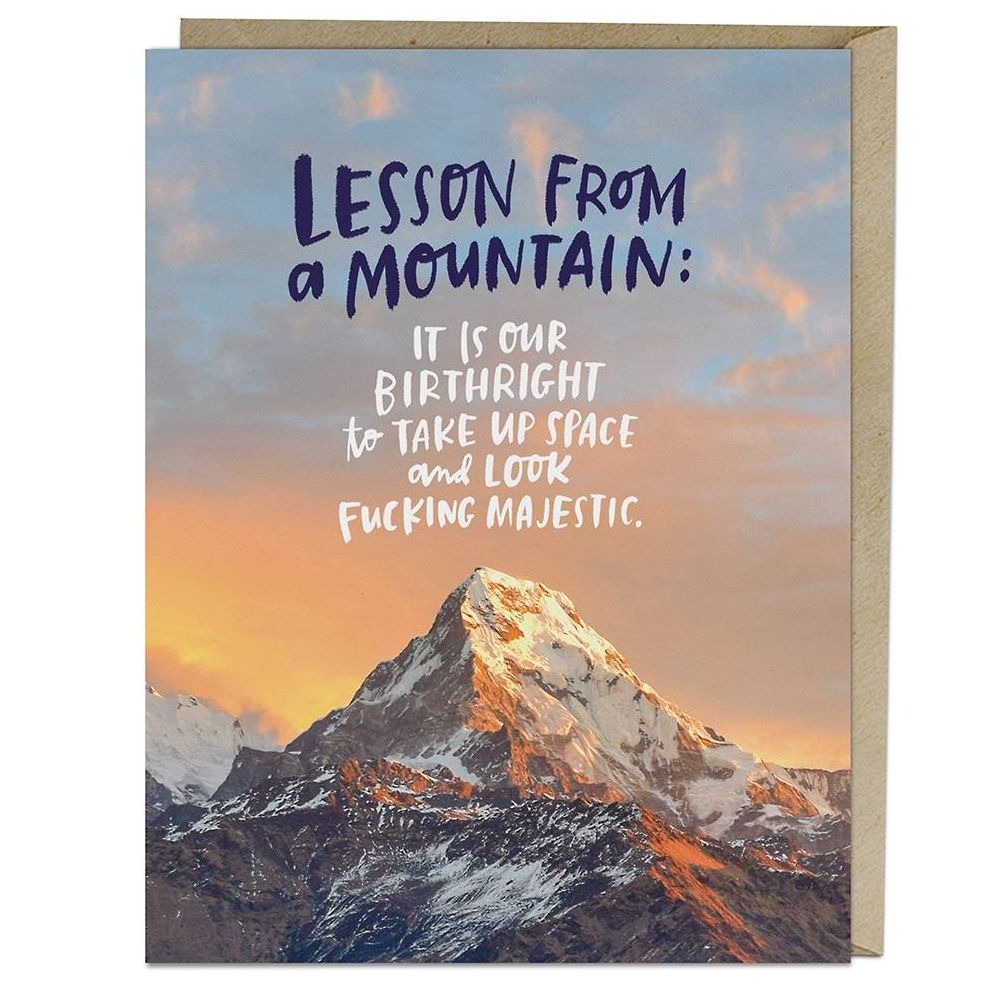 Lesson From A Mountain Card