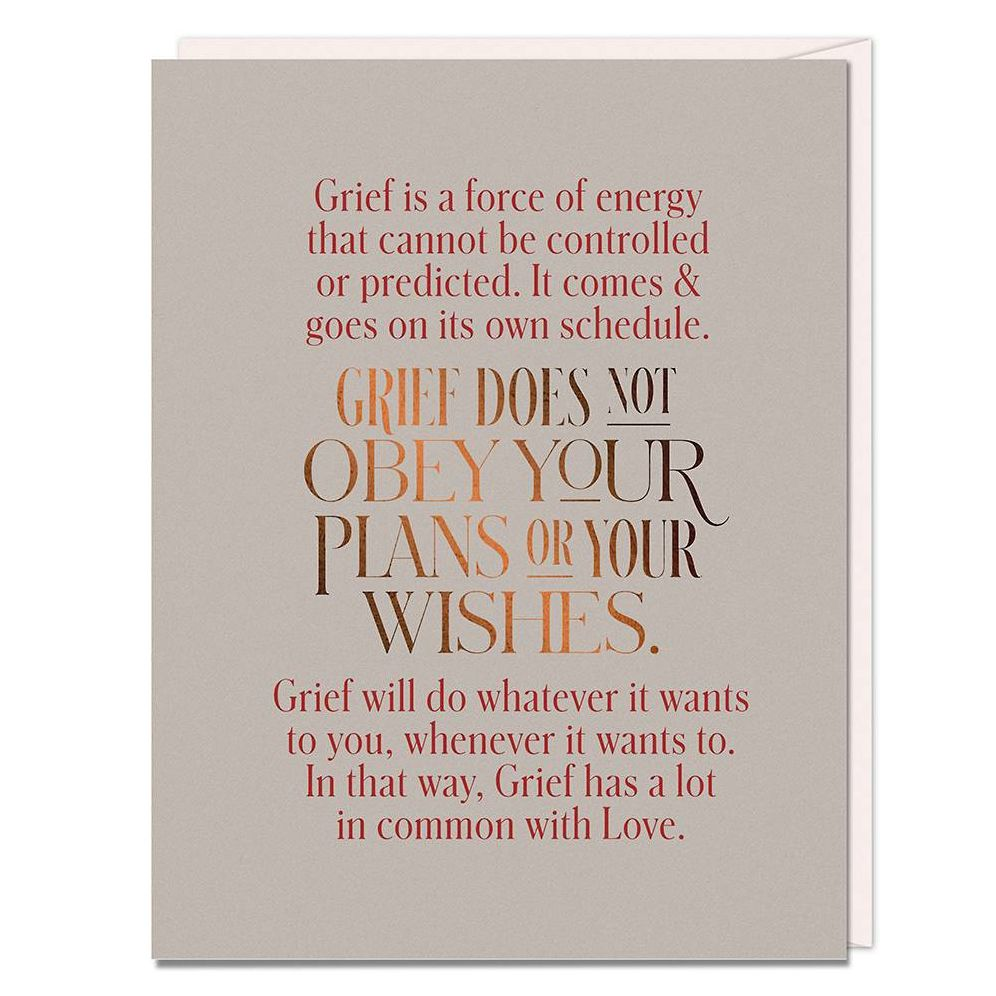 Grief Does Not Obey Card
