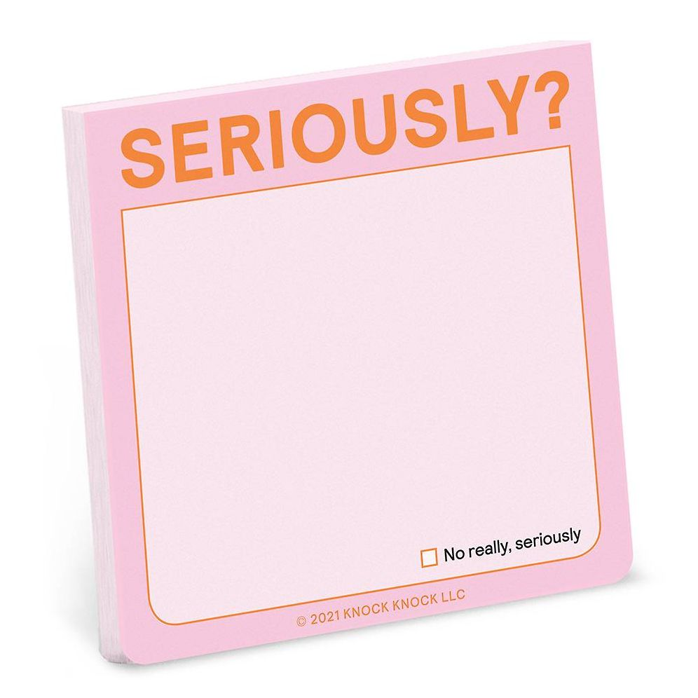 Seriously? Knock Knock Sticky Notes (Pastel Version)