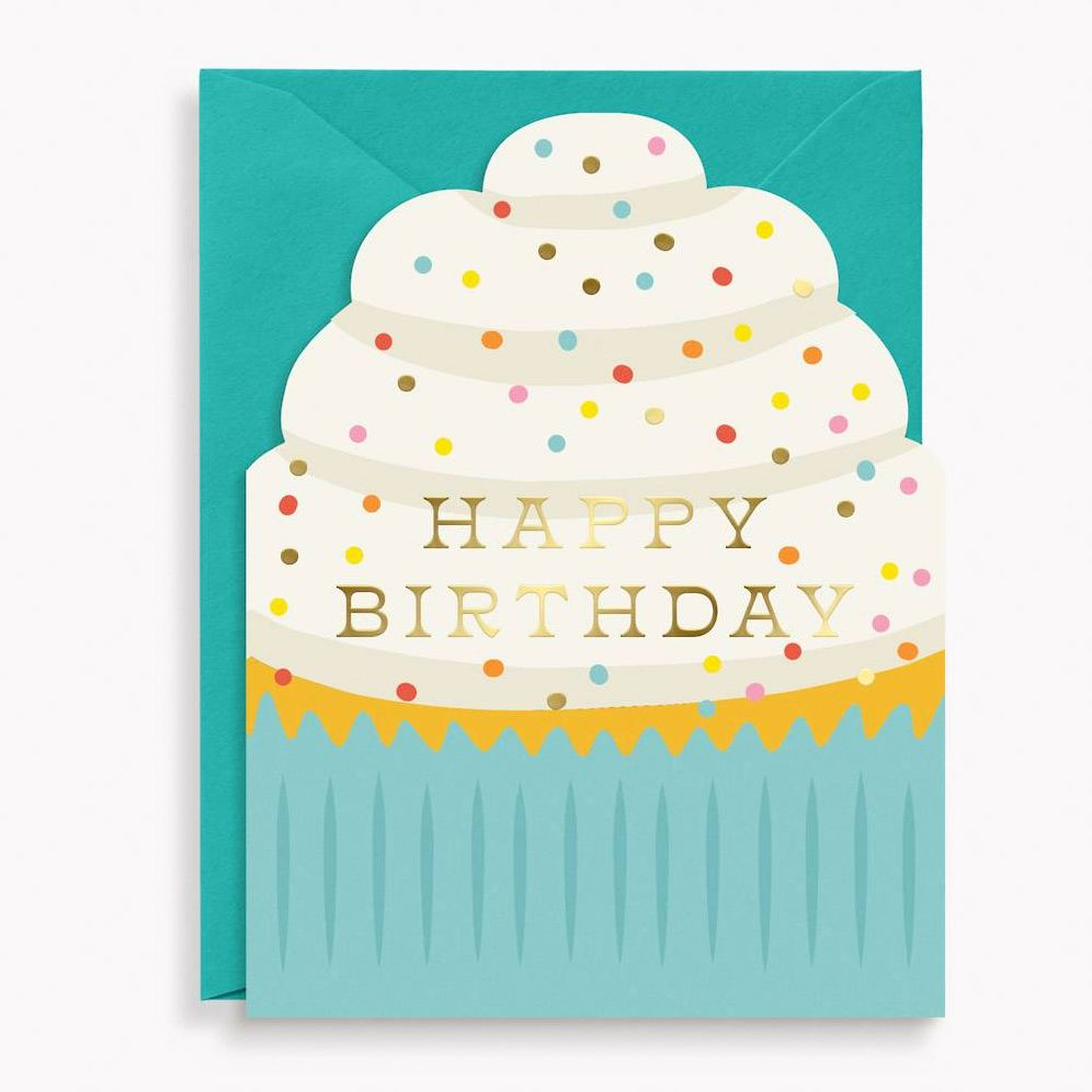 Die Cut Sprinkle Cupcake Birthday Card | Paper Source, image size:996x996