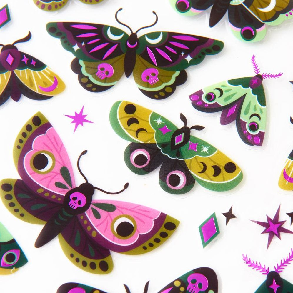 Goth Moth Stickers