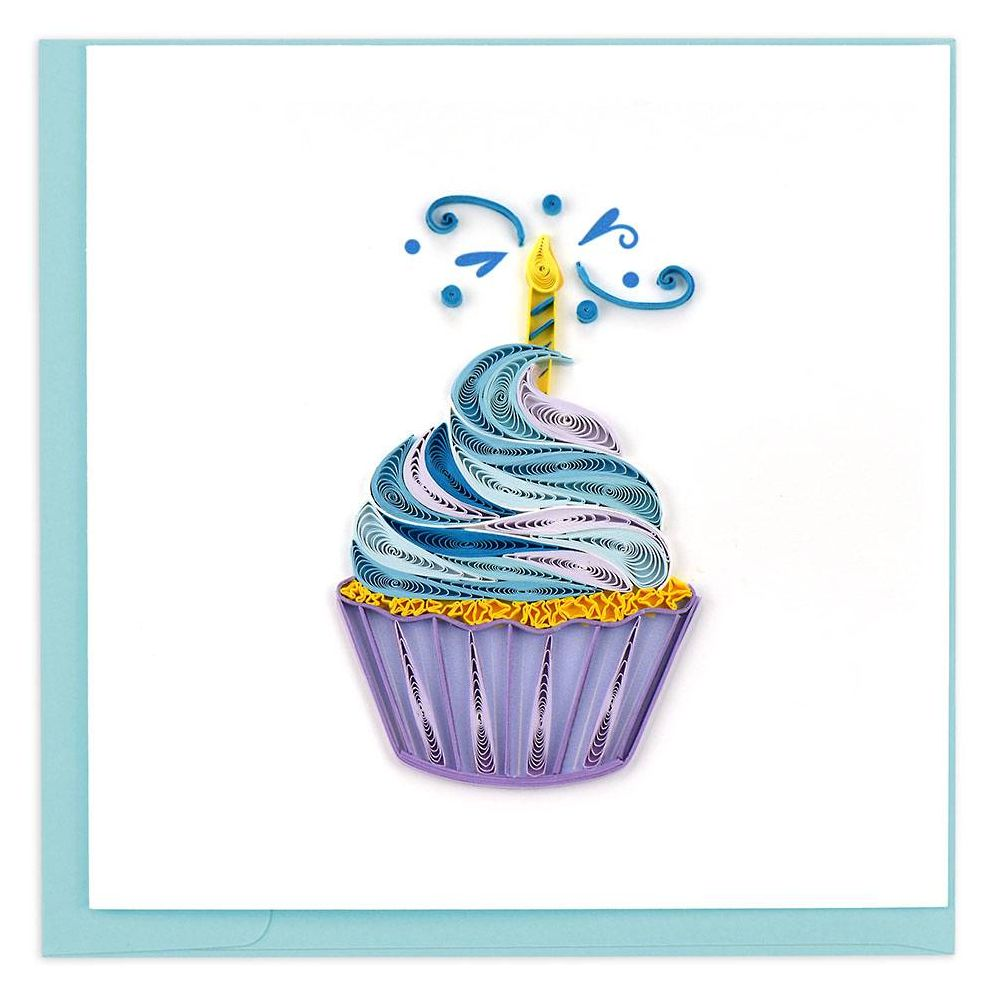 Quilling Purple Cupcake Birthday Card | Paper Source, image size:996x996