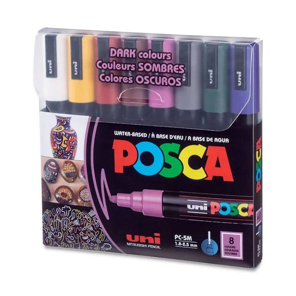 POSCA - 5M Size- Dark Color Set | Paper Source